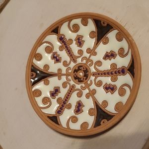 Bonis Pottery Original Small Plate Hanging Hand Made in Greece